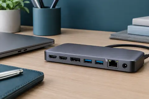 Station d’accueil USB-C MOKiN avec sorties HDMI et DisplayPort, ports USB, Ethernet et alimentation